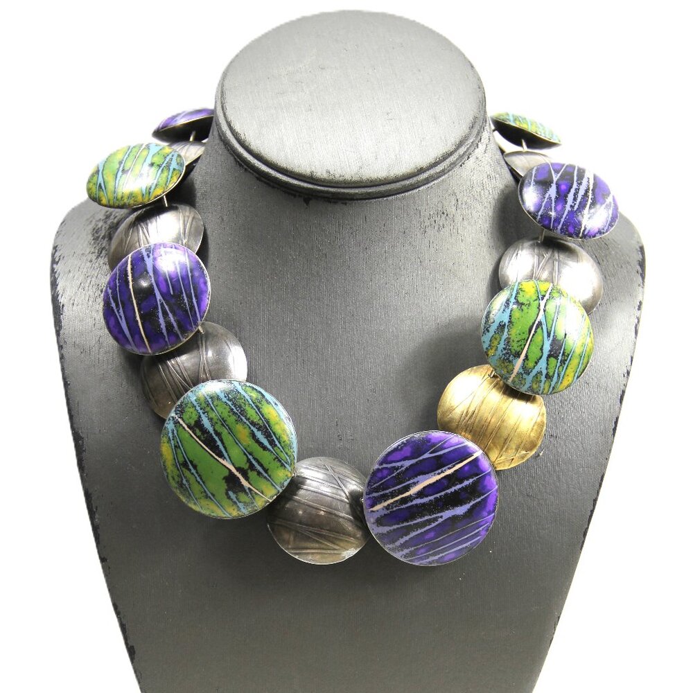 FORD FORLANO COUTURE STERLING SILVER & POLYMER PILLOW NECKLACE